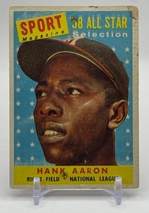 Hank Aaron All Star 1958 Topps Vintage Baseball Card No. 488