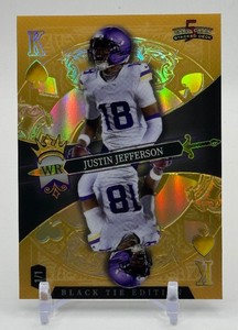 Justin Jefferson 11 2026 Wild Card 5-Card Draw Black Tie Edition Minnesota Vikings Football Card No. SDPS-JJN