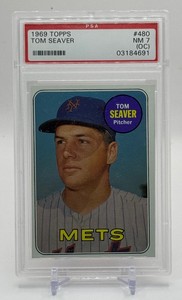 Tom Seaver PSA 7 1969 Topps Vintage Graded Slab Baseball Card No. 480