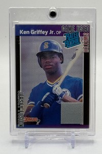 Ken Griffey Jr. RC Game-Used Swatch 1989 Donruss Rookie Baseball Card No. JF-KGJ91