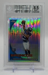 Demaryius Thomas RC BGS 8.5 2010 Topps Chrome Refractor Graded Slab Rookie Football Card No. C110