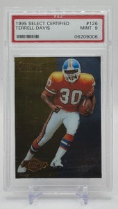 Terrell Davis RC PSA 9 1995 Select Certified Rookie Graded Slab Football Card No. 126