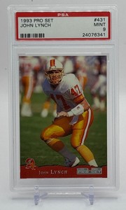John Lynch RC PSA 9 1993 Pro Set Graded Slab Rookie Football Card No. 431