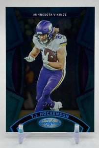 TJ Hockenson 20 2023 Certified Teal Minnesota Vikings Football Card No. 37