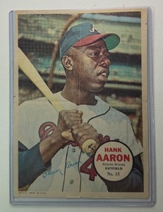 Hank Aaron 1967 Topps Vintage Baseball Poster