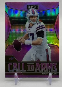 Josh Allen Call to Arms Pink 2021 Playoff Football Card No. CA-JAL