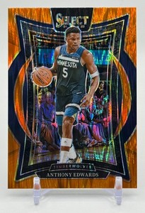 Anthony Edwards Orange Flash 2024 Select Minnesota Timberwolves Basketball Card No. 23