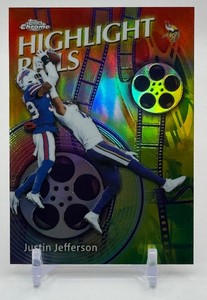 Justin Jefferson Highlight Reels 2026 Topps Chrome Minnesota Vikings Football Card No. HR-4