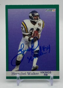 Herschel Walker In-Person Auto Minnesota Vikings Football Card