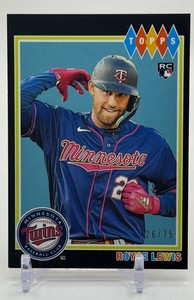 Royce Lewis RC 75 2022 Topps Black Border Minnesota Twins Rookie Baseball Card No. 2
