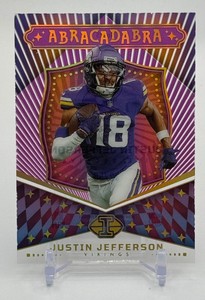 Justin Jefferson 50 Abracadabra Orange 2024 Ilusions Minnesota Vikings Football Card No. 15