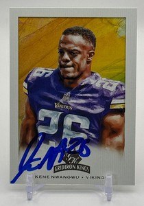 Kene Nwangwu RC In-Person Auto Rookie Minnesota Vikings Football Card No. GK-20