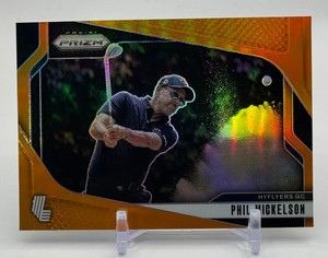 Phil Mickelson 75 Orange 2025 Prizm Golf Card No. 90