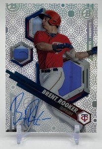 Brent Rooker RC Auto Acetate 2018 Bowman Minnesota Twins Rookie Baseball Card No. PHT-BR