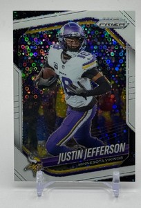 Justin Jefferson White Disco 2025 Prizm Minnesota Vikings Football Card No. 81