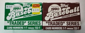 1991 & 1990 Topps Traded Baseball Card Sets