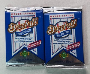 2 Packs of 1991 Upper Deck Baseball Cards (Nolan Ryan Auto)