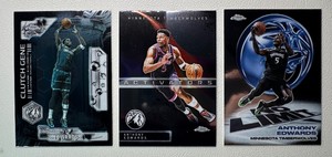 Anthony Edwards 3-Card Topps Chrome Insert Minnesota Timberwolves Basketball Card Lot