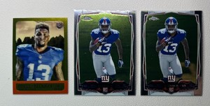 Odell Beckham Jr. 3-Card Rookie Football Card Lot