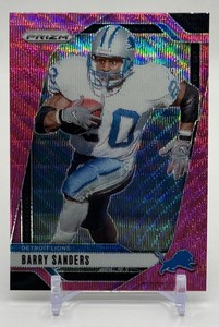 Barry Sanders Pink Wave 2024 Prizm Football Card No. 99