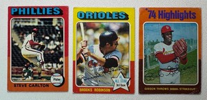 3-Card 1975 Topps Star Vintage Baseball Card Lot