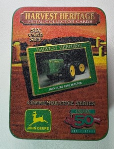 Complete 6-Card John Deere Tractor Metal Card Set