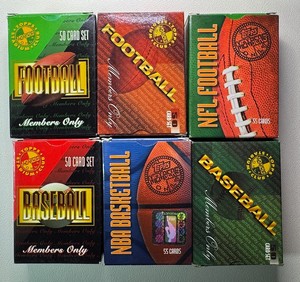 6 Packs of BaseballFootballBasketball Members Only Cards
