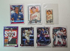Brooks Lee 7-Card RC Minnesota Twins Rookie Baseball Card Lot