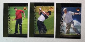 Tiger Woods RC 3-Card Tigers Tales Rookie Golf Card Lot