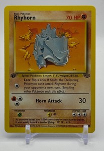 Rhyhorn 1st Edition Pokemon Trading Card