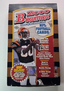 Opened Box of 2000 Bowman Football Cards