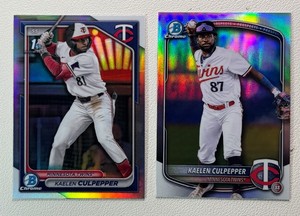 Kaelen Culpepper RC 2-Card Refractor Minnesota Twins Rookie Baseball Card Lot