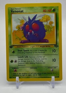 Venonat 1st Edition Pokemon Trading Card