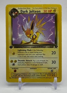 Dark Jolteon 1st Edition Pokemon Trading Card
