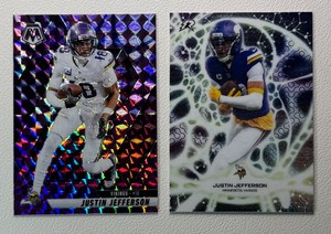 Justin Jefferson 2-Card InsertParallel Minnesota Vikings Football Card Lot