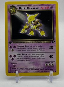 Dark Alakazam 1st Edition Pokemon Trading Card