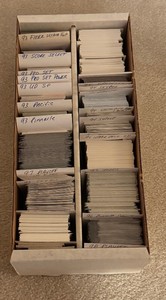 2-Row Box of Misc FootballBaseball Cards