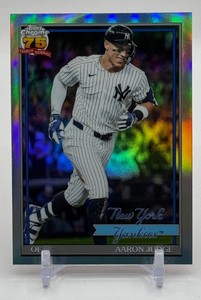 Aaron Judge 75th Anniversary Refractor 2026 Topps Chrome Baseball Card No. 91CB-2