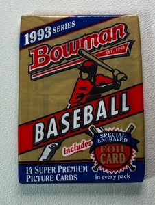 1 Pack of 1993 Bowman Baseball Cards