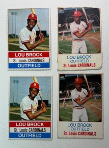 Lou Brock 4-Card Hostess Vintage Baseball Card Lot