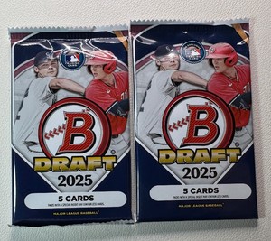 2 Packs of 2025 Bowman Draft Baseball Cards