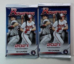 2 Packs of 2021 Bowman Baseball Cards (2)