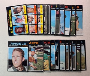 22-Card 1971 Topps Vintage High Number Baseball Card Lot