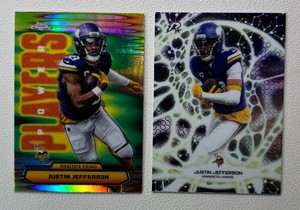 Justin Jefferson 2-Card InsertParallel Minnesota Vikings Football Card Lot (2)