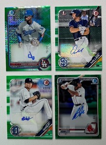 4-Card Auto 99 Bowman Baseball Card Lot