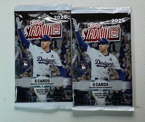 2 Packs of 2025 Topps Stadium Club Baseball Cards