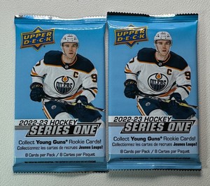 2 Packs of 2022-23 Upper Deck Series 1 Hockey Cards