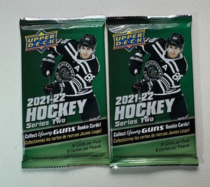 2 Packs of 2021-22 Upper Deck Series 2 Hockey Cards