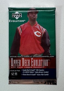 1 Pack of 2001 Upper Deck Evolution Baseball Cards (Griffey Auto)