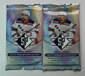 2 Packs of 2020-21 SP Hockey Cards (Kaprizov RC Auto)